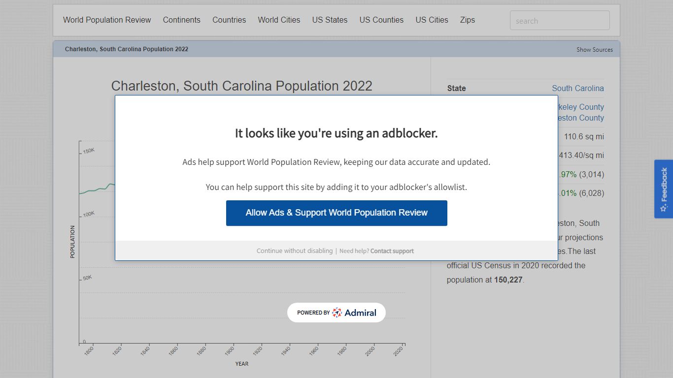 Charleston, South Carolina Population 2022 - worldpopulationreview.com