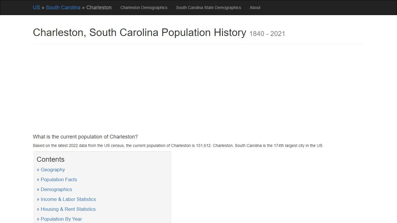 Charleston, South Carolina Population History | 1840 - 2021